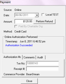 Payment Dialog